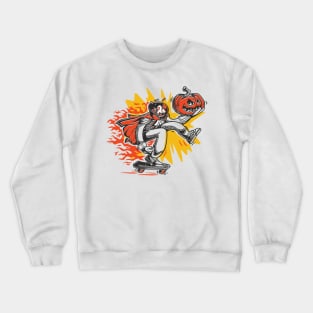 Retro Skateboarding Headless Horseman Crewneck Sweatshirt